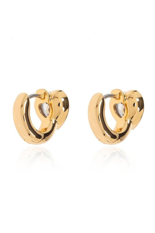 Kate Spade Keep Sparkling Heart Huggies Earrings