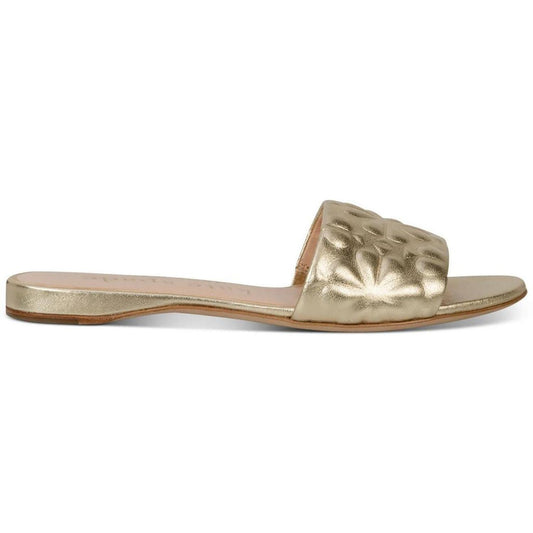 Emmie Mid Womens Leather Embossed Slide Sandals