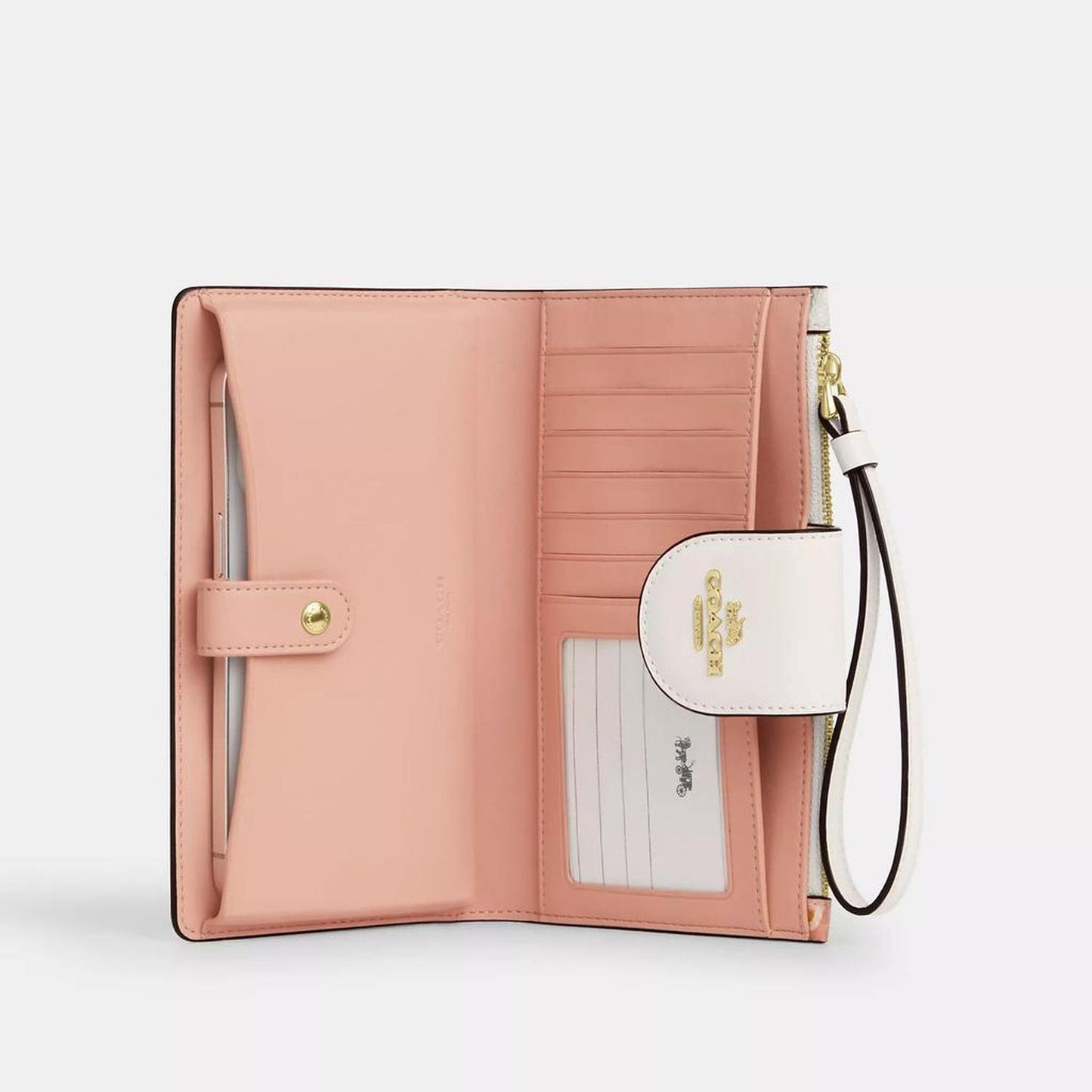 Phone Wallet In Signature Canvas With Floral Print