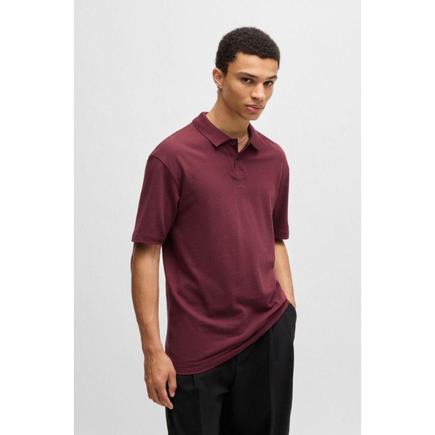 Cotton-piqu polo shirt with logo print