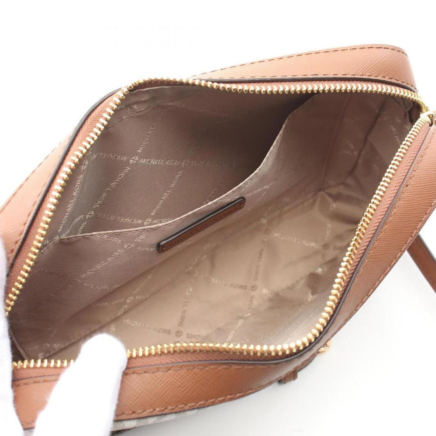 Coated Canvas Leather Shoulder Bag (Pre-Owned)