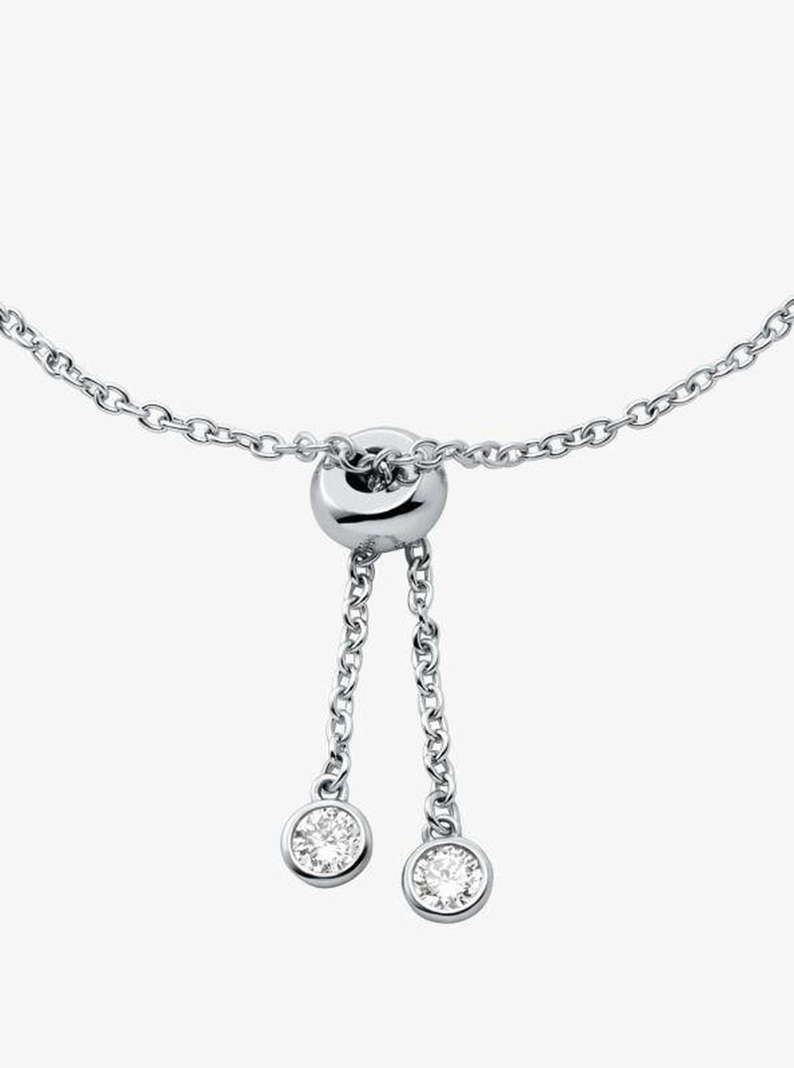 Precious Metal-Plated Sterling Silver Bezel Slider Bracelet