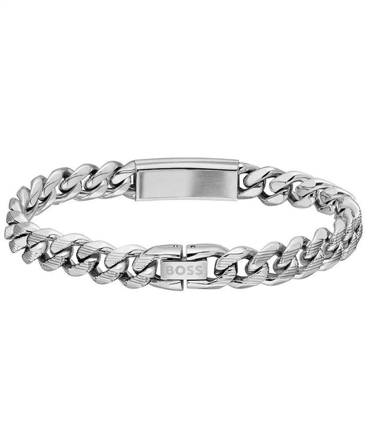 Men's Kassy Emblem Stainless Steel Chain Bracelet