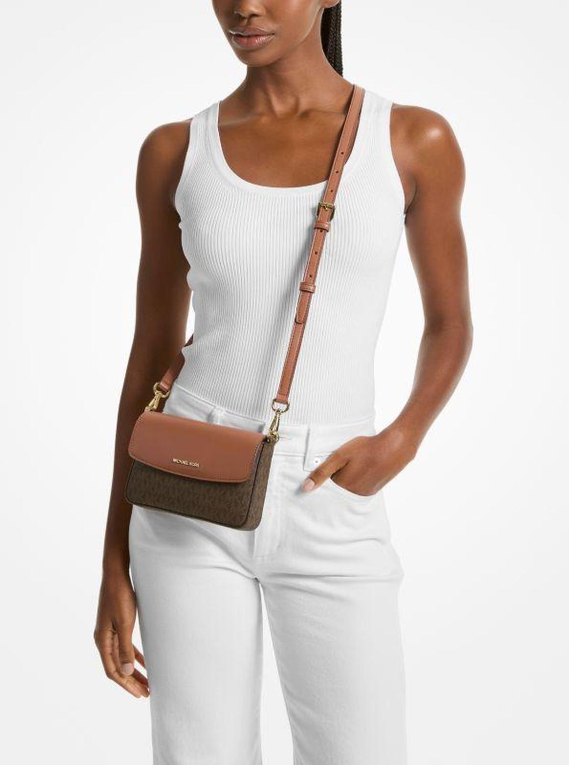 Jet Set 2-in-1 Pebbled Leather and Logo Tote Bag