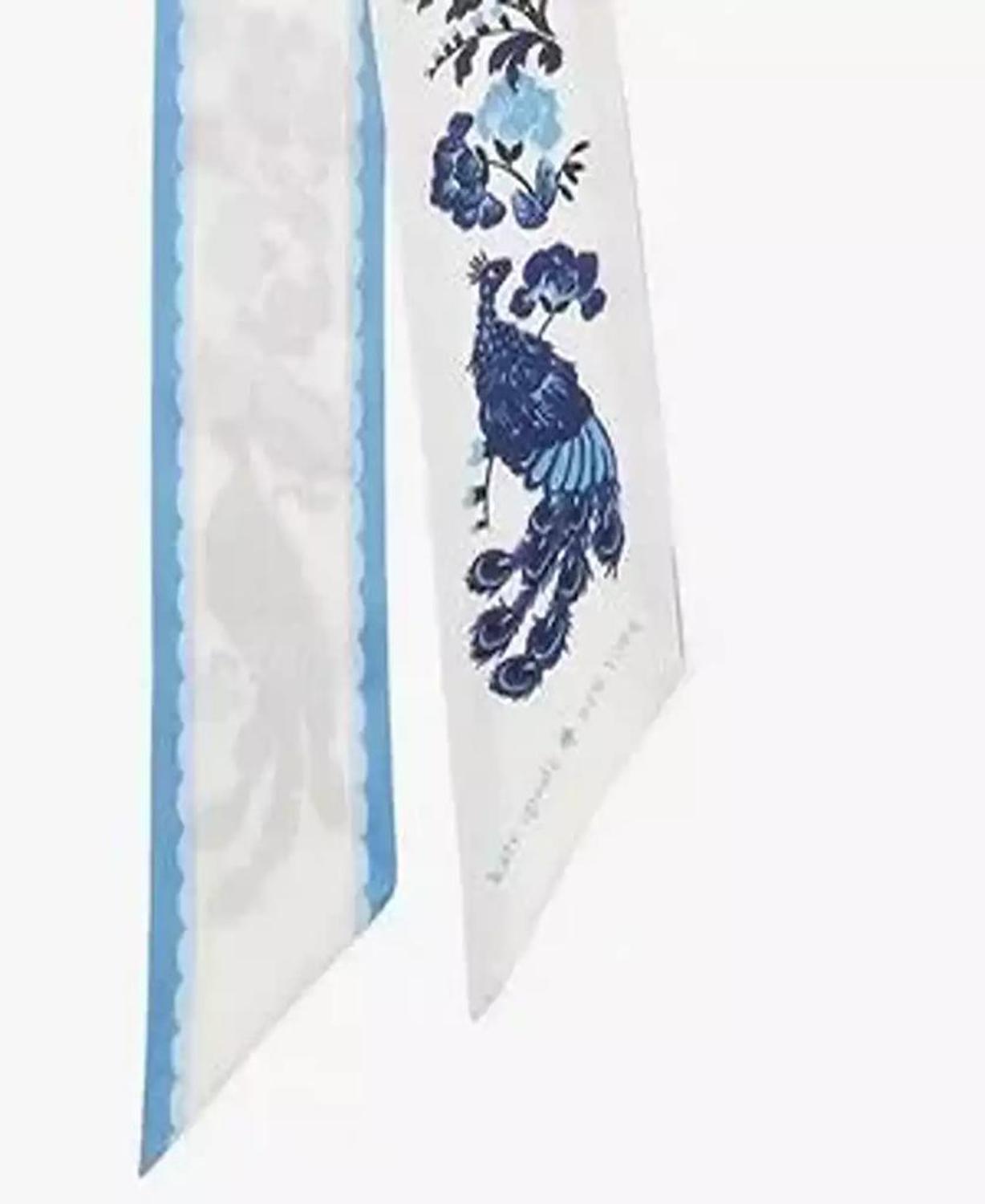 Women's Peacock Floral Skinny Scarf