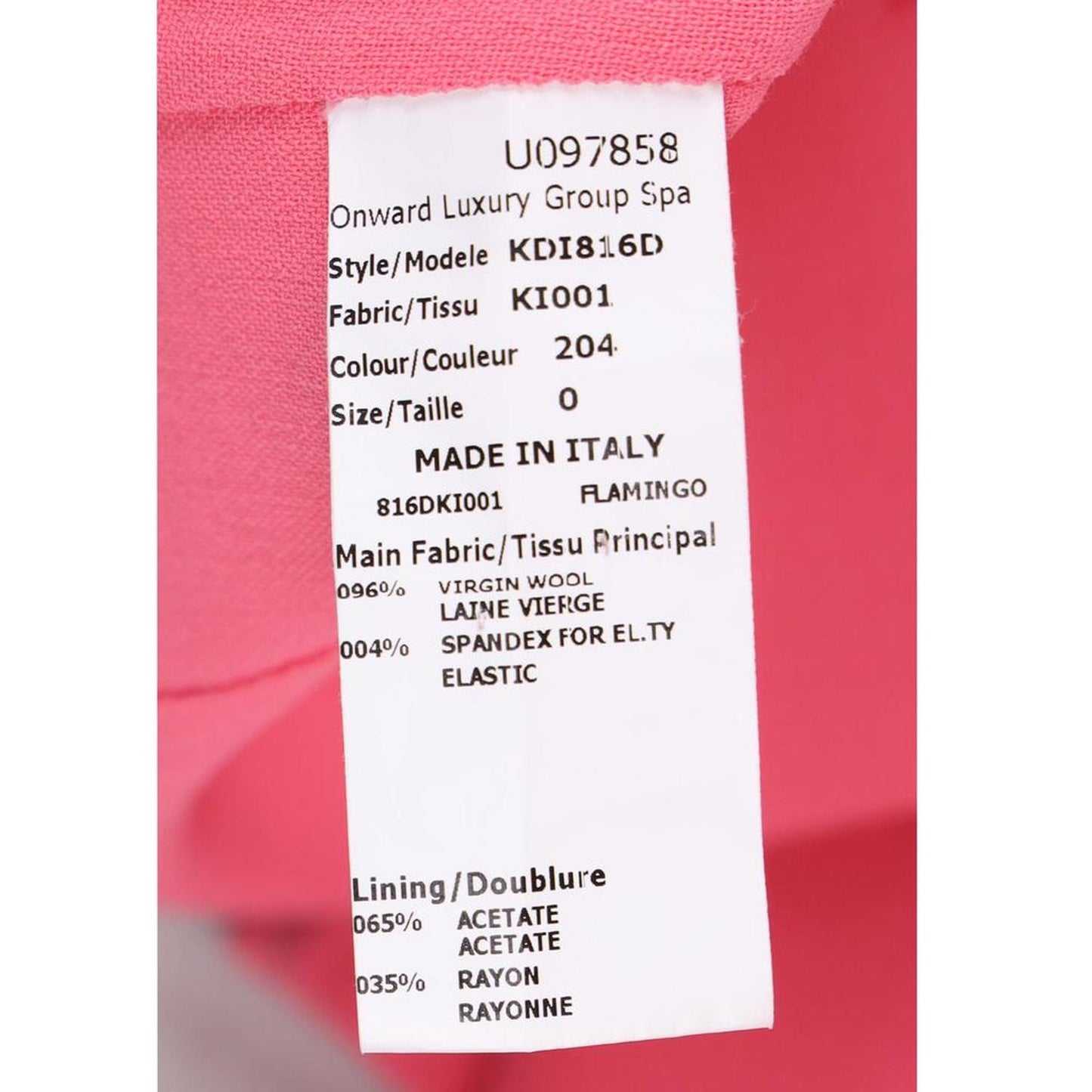 Single-Breasted Blazer in Pink Wool