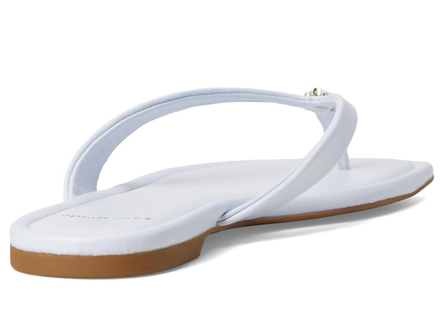 Spade Flower Smooth Leather Flip Flop