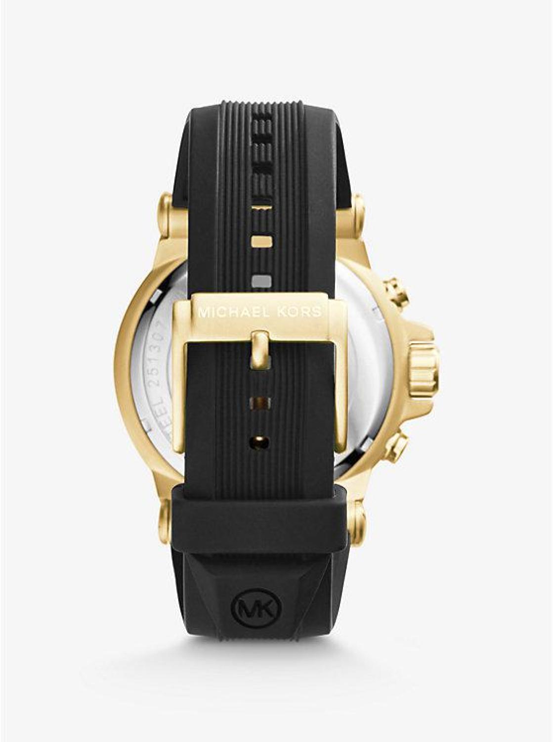 Oversized Dylan Gold-Tone and Silicone Watch