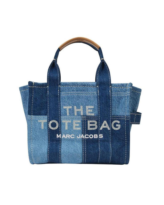 Mini Traveler Tote in Blue Denim Cotton