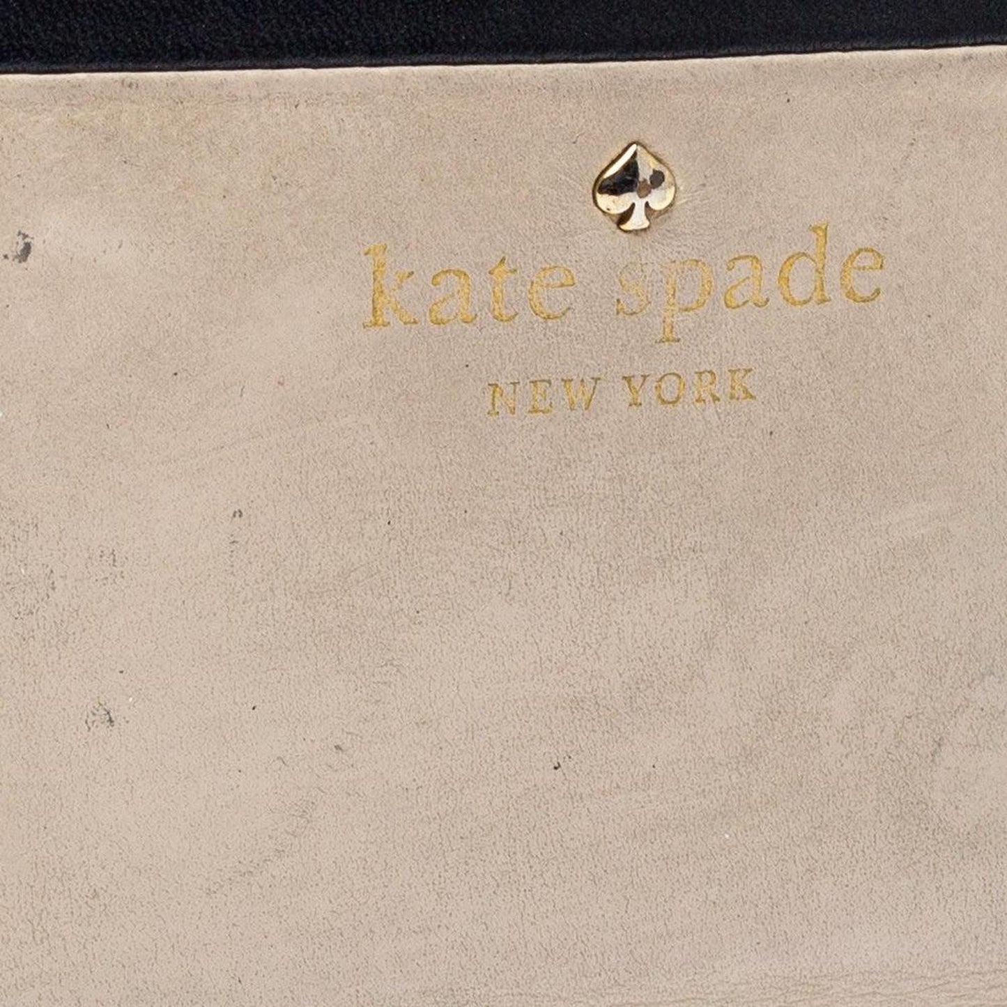 Kate Spade Beige/black Leather Long Wallet
