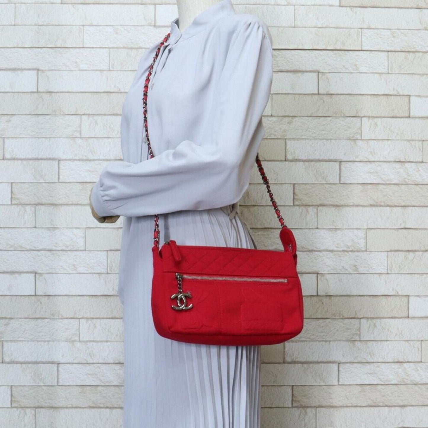 Chanel Cotton Shoulder Bag (Pre-Owned)