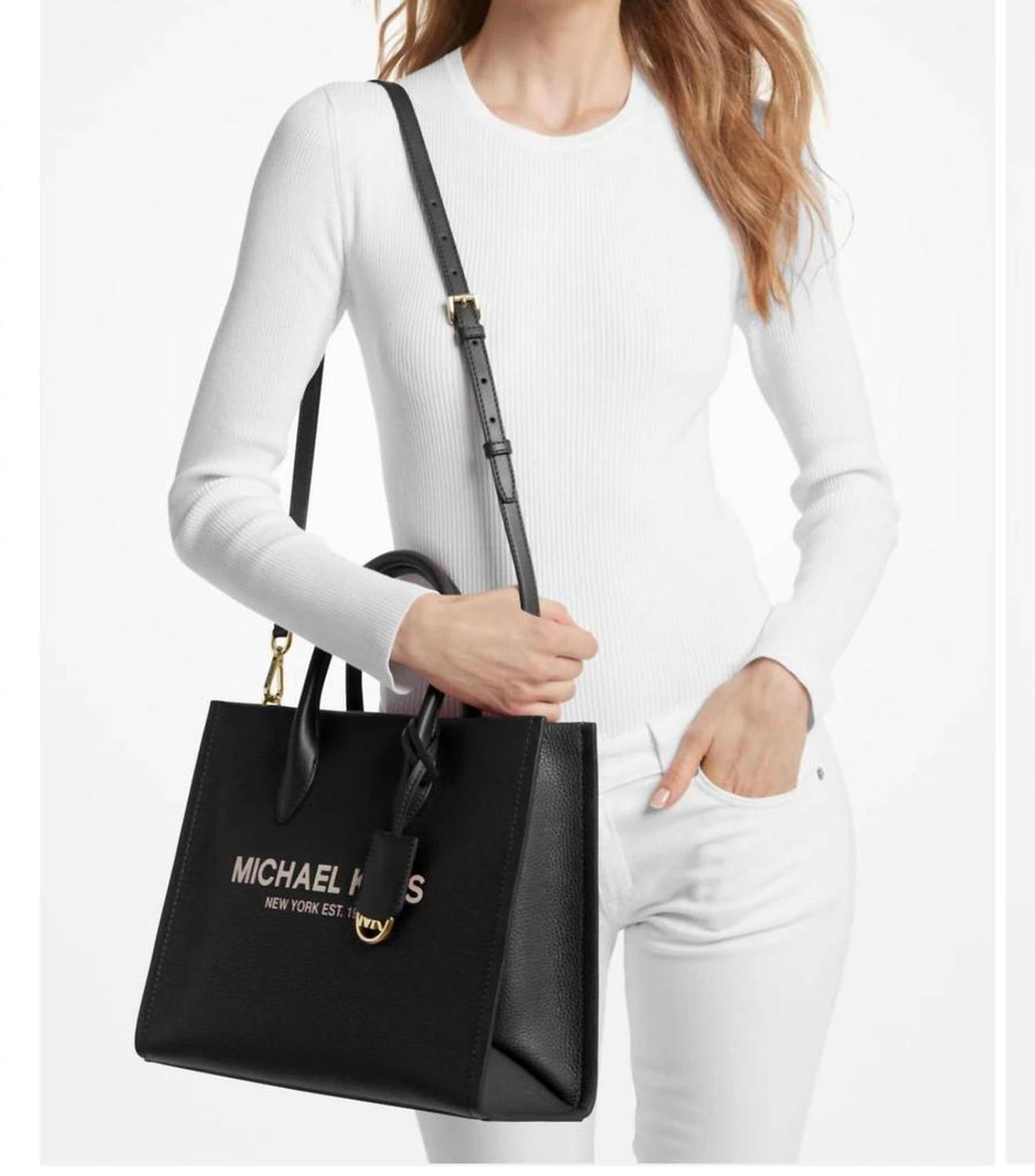 Mirella Medium Pebbled Leather Tote Bag In Black Multi