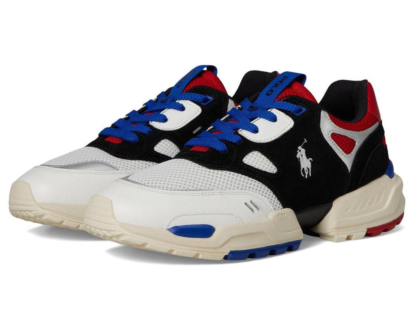 Suede Leather Mesh-Polo Jgr Pp-Sneakers-Low Top Lace