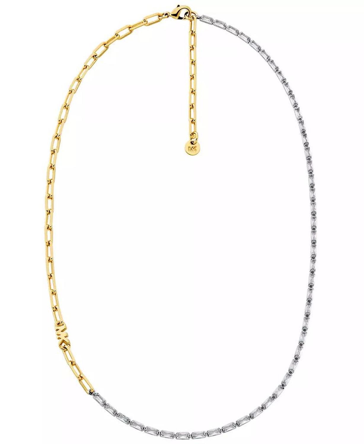 14K Gold-Plated Brass Mixed Chain Necklace