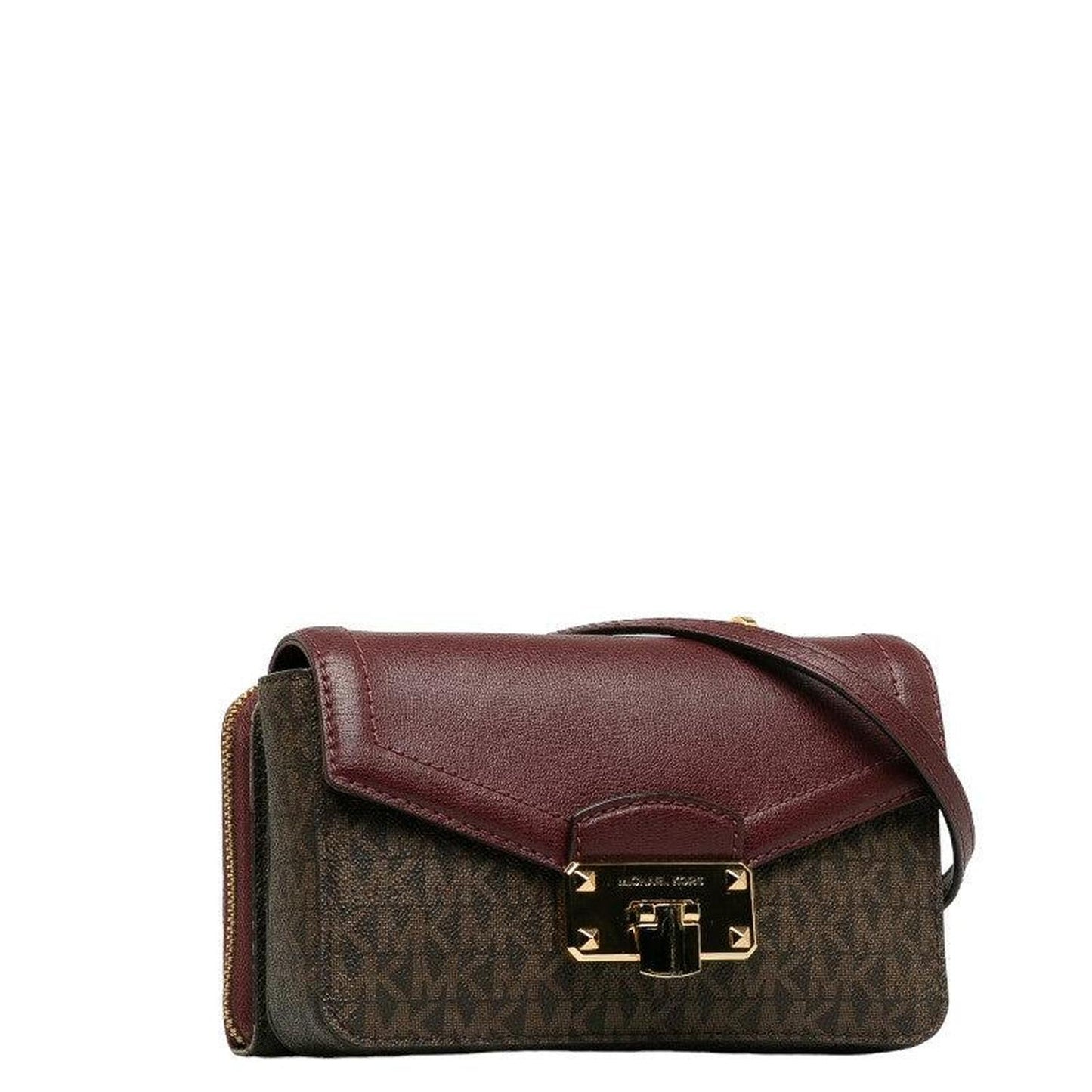 PVC Leather Monogram Chain Shoulder Bag Wallet