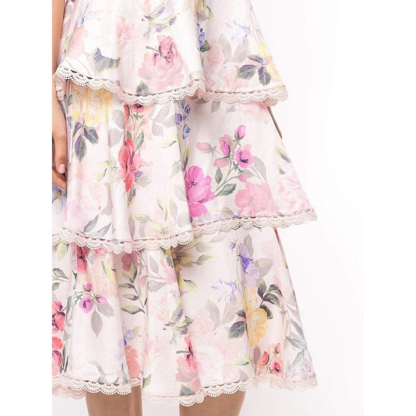 Twisted Tiered Linen Day Dress