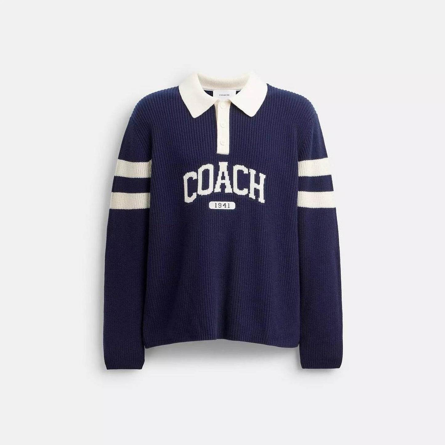 Knit Long Sleeve Graphic Polo