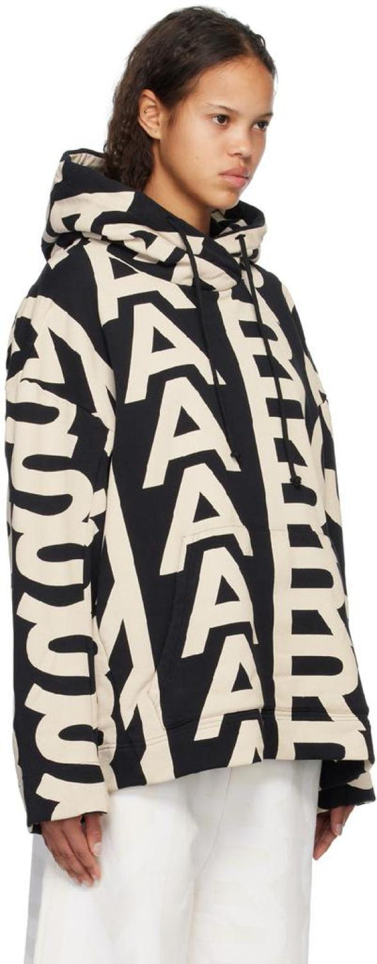 Black & Beige 'The Monogram' Hoodie