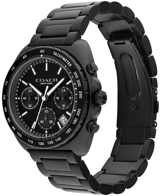 Men's Charter Ionic Plated Black Steel Bracelet Watch, 39mm