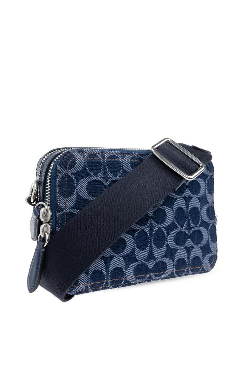 Coach Charter 19 Monogrammed Denim Shoulder Bag
