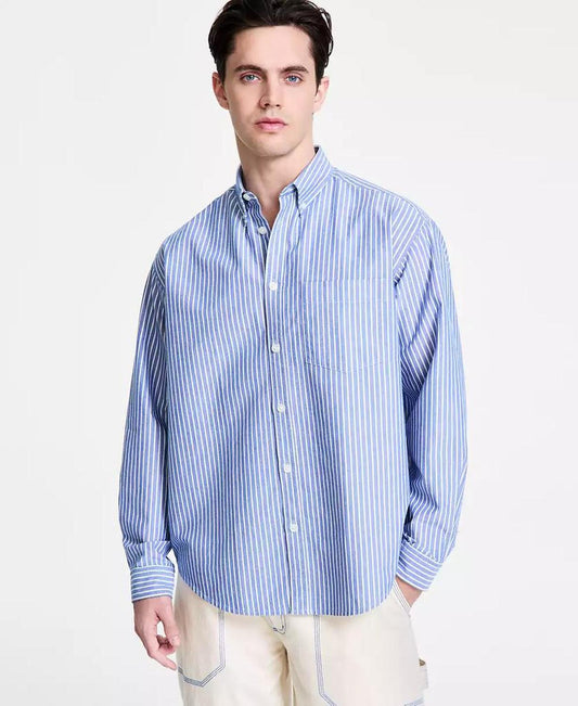 Men's Oversized-Fit Stripe Shirt