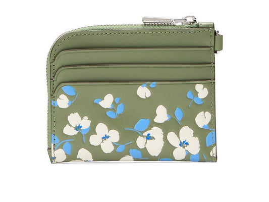 Devin Painterly Bouquet Card Case Wristlet