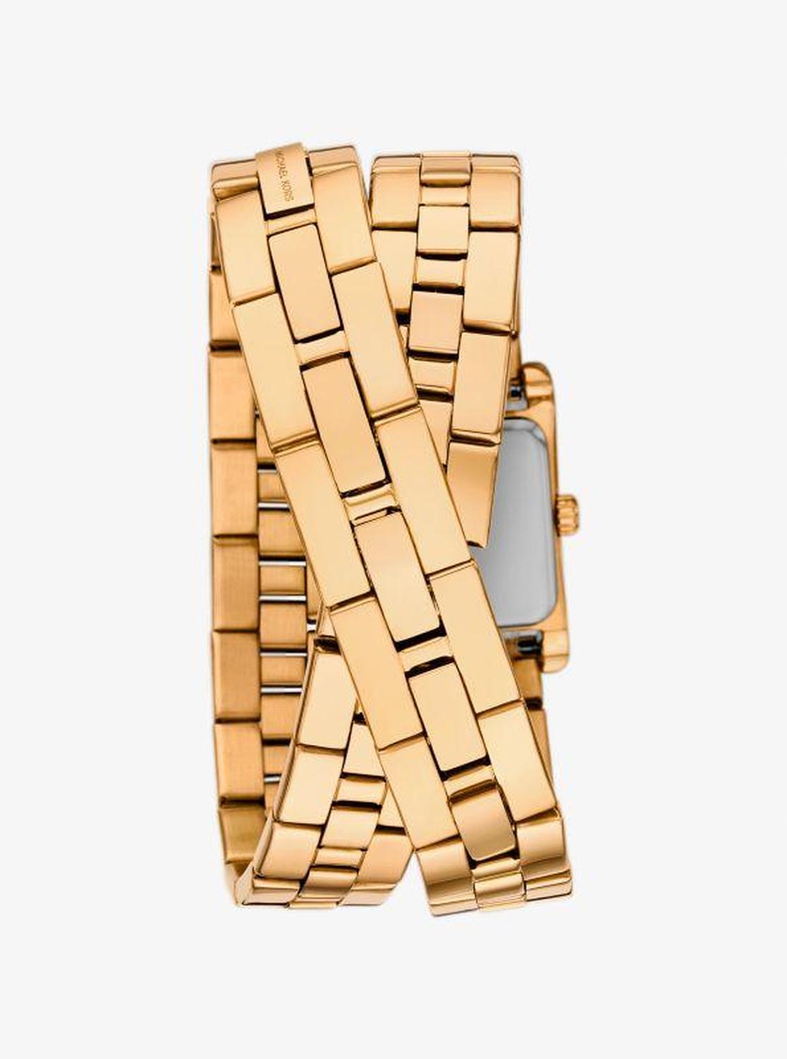 Mini Monroe Silver-Tone Double Wrap Watch