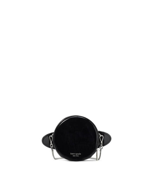 Spaced Out Embellished Metallic Leather Micro Crossbody