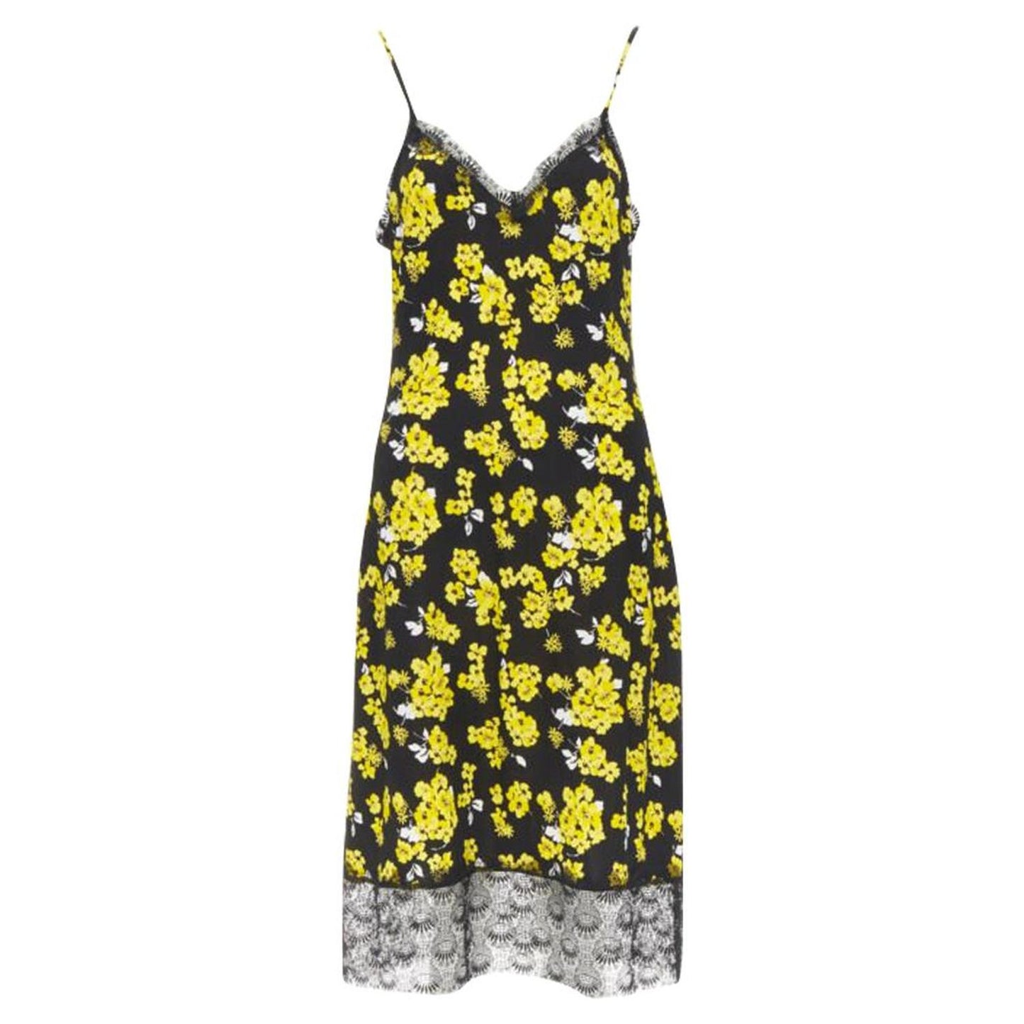 Michael floral print lace trimmed summer dress
