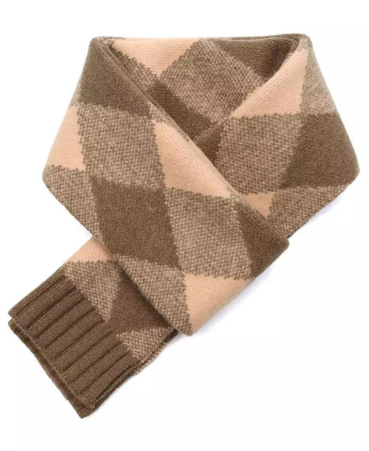 Women's Argyle Knit Muffler Scarf