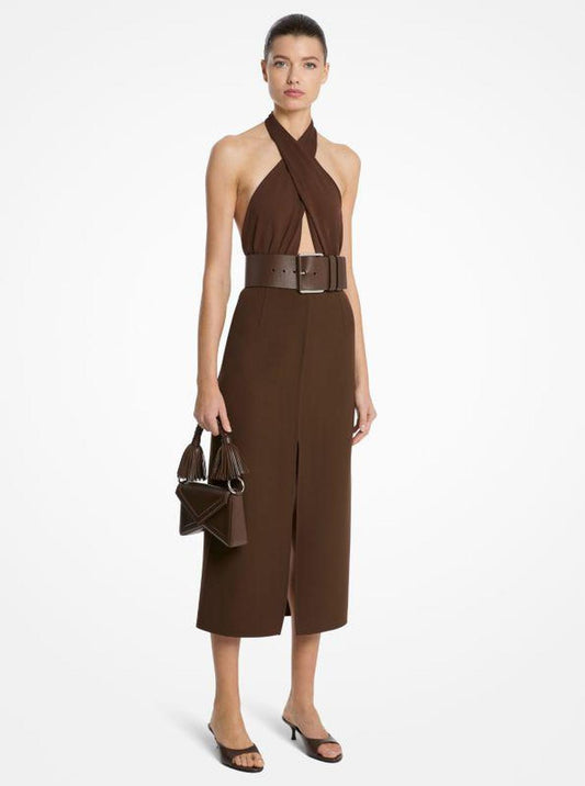 Wool Crepe Pencil Skirt