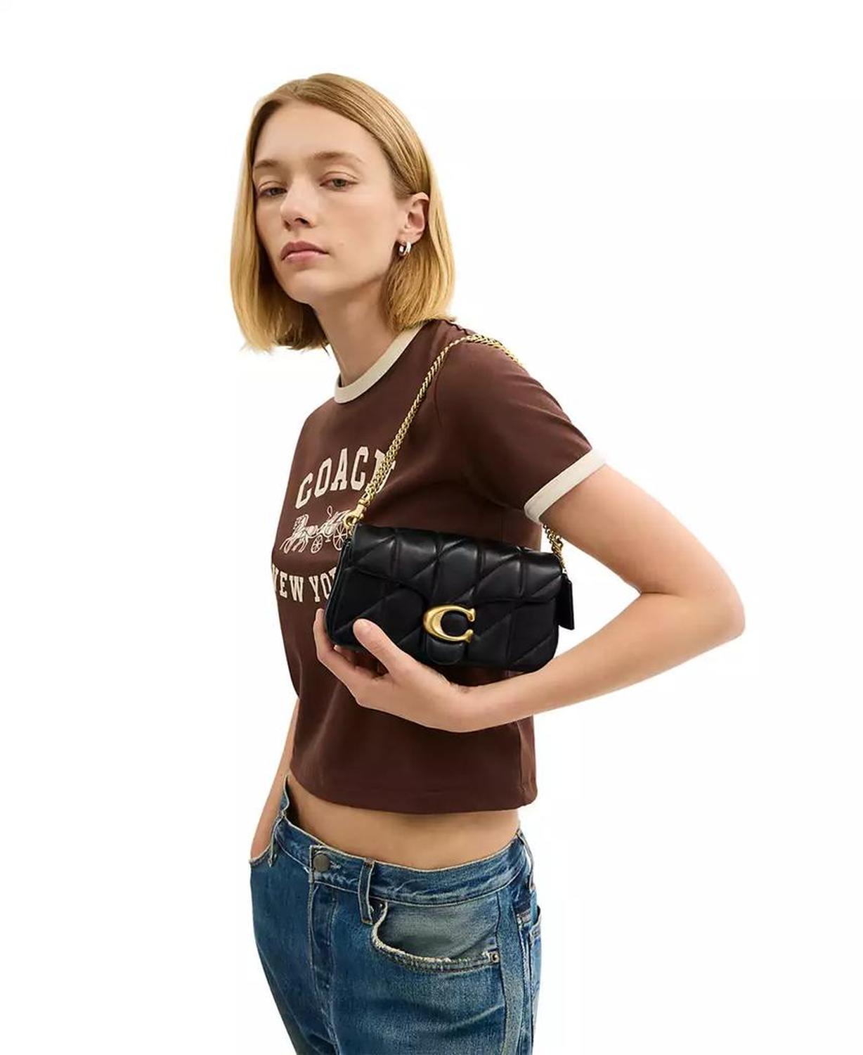 Quilted Mini Tabby Chain Crossbody Bag 19