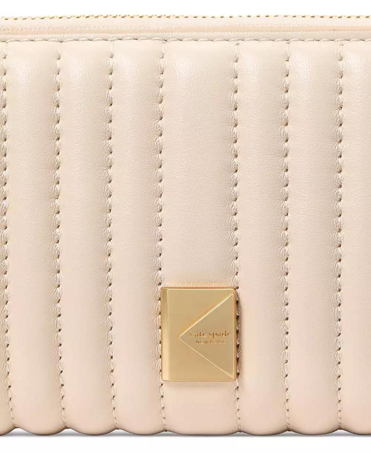 Deco Quilted Leather Compact Wallet