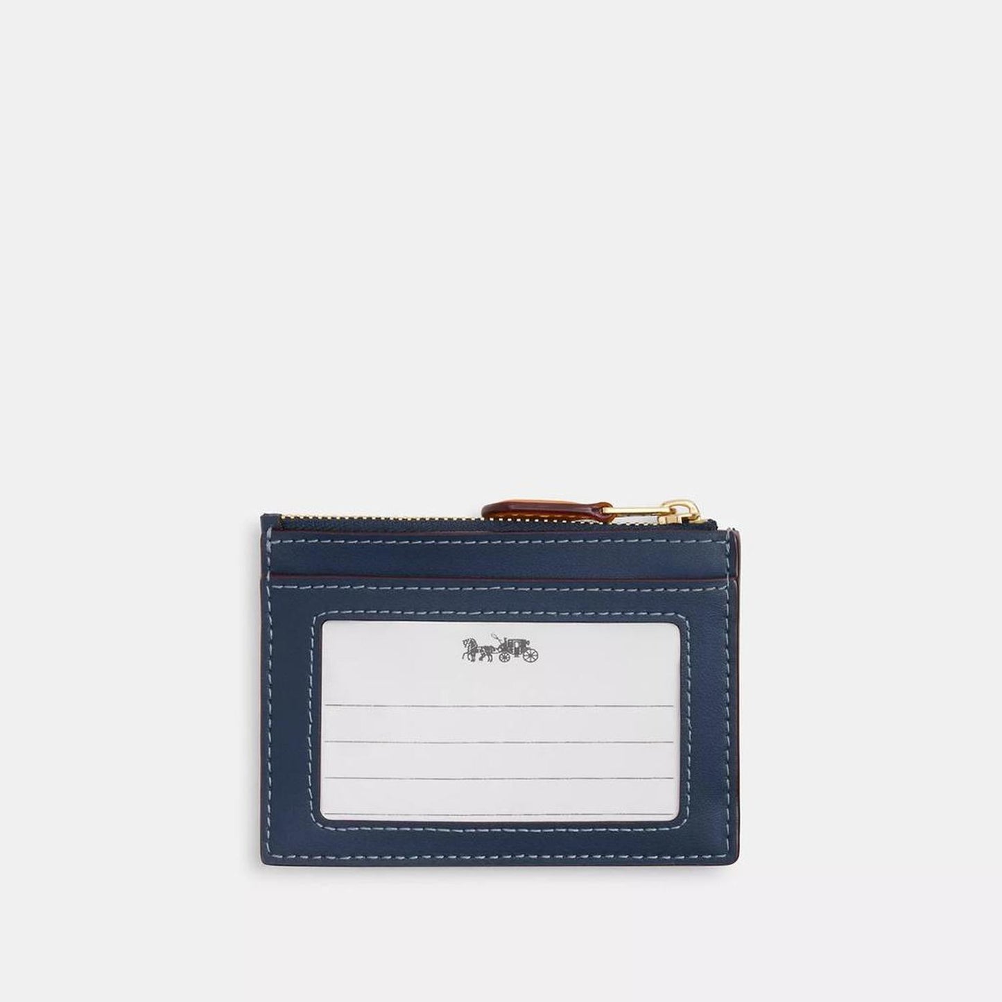 Mini Skinny Id Case In Signature Denim