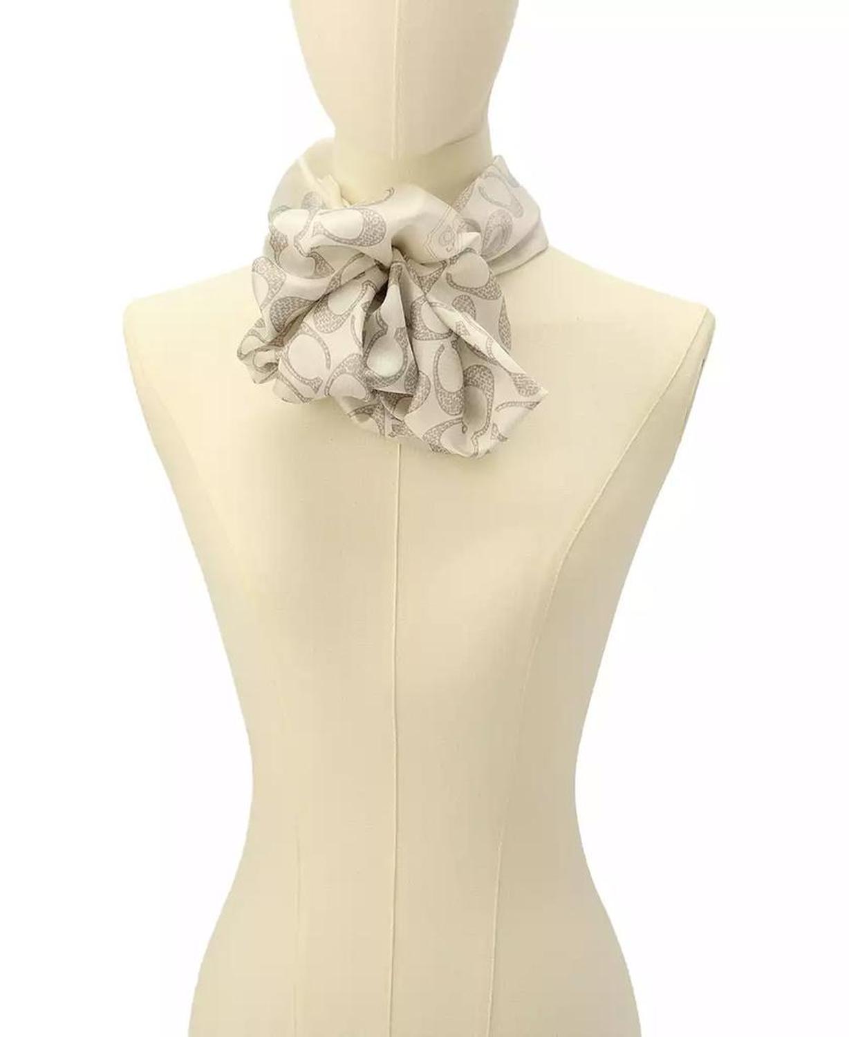Women's Textured Signature Print Silk Square Scarf