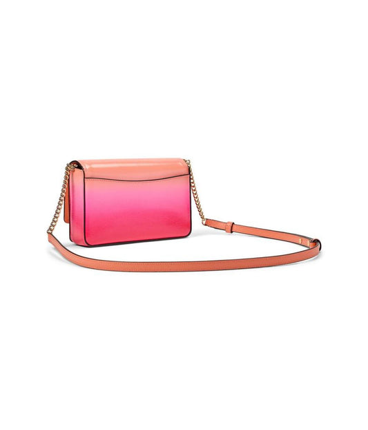 Morgan Ombre Saffiano Leather Flap Chain Wallet
