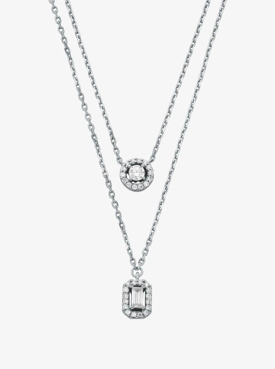 Precious Metal-Plated Double Layered Necklace