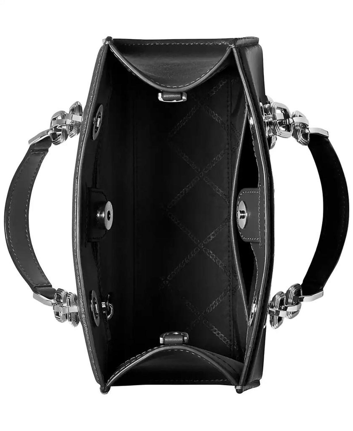 Cynthia Small North South Leather Satchel
