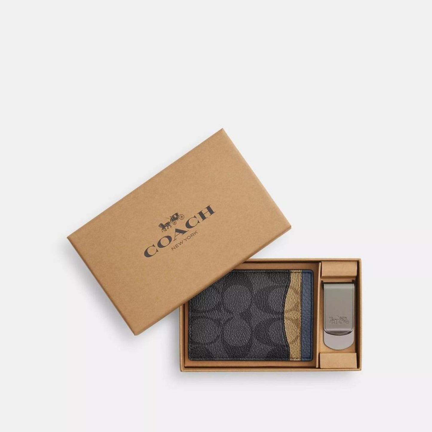 Coach Outlet Boxed 3 In 1 Card Case Gift Set In Colorblock Signature Canvas