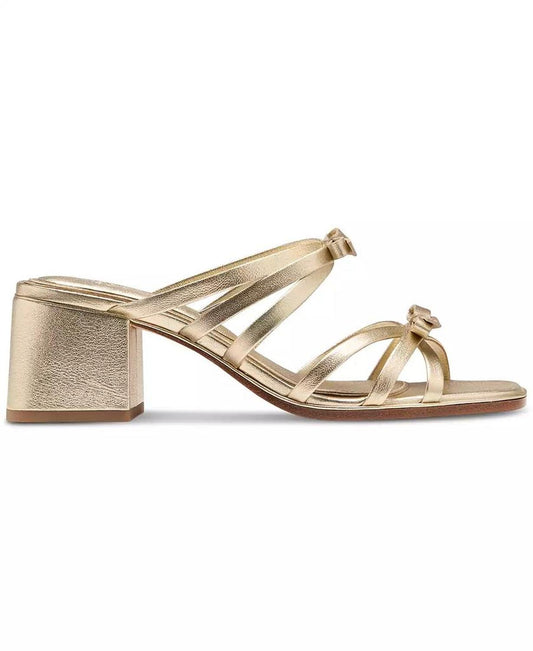 Women's Carolina Bow-Trim Block-Heel Sandals