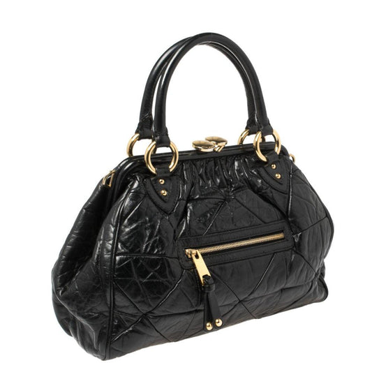 Marc Jacobs Crinkled Leather Stam Satchel