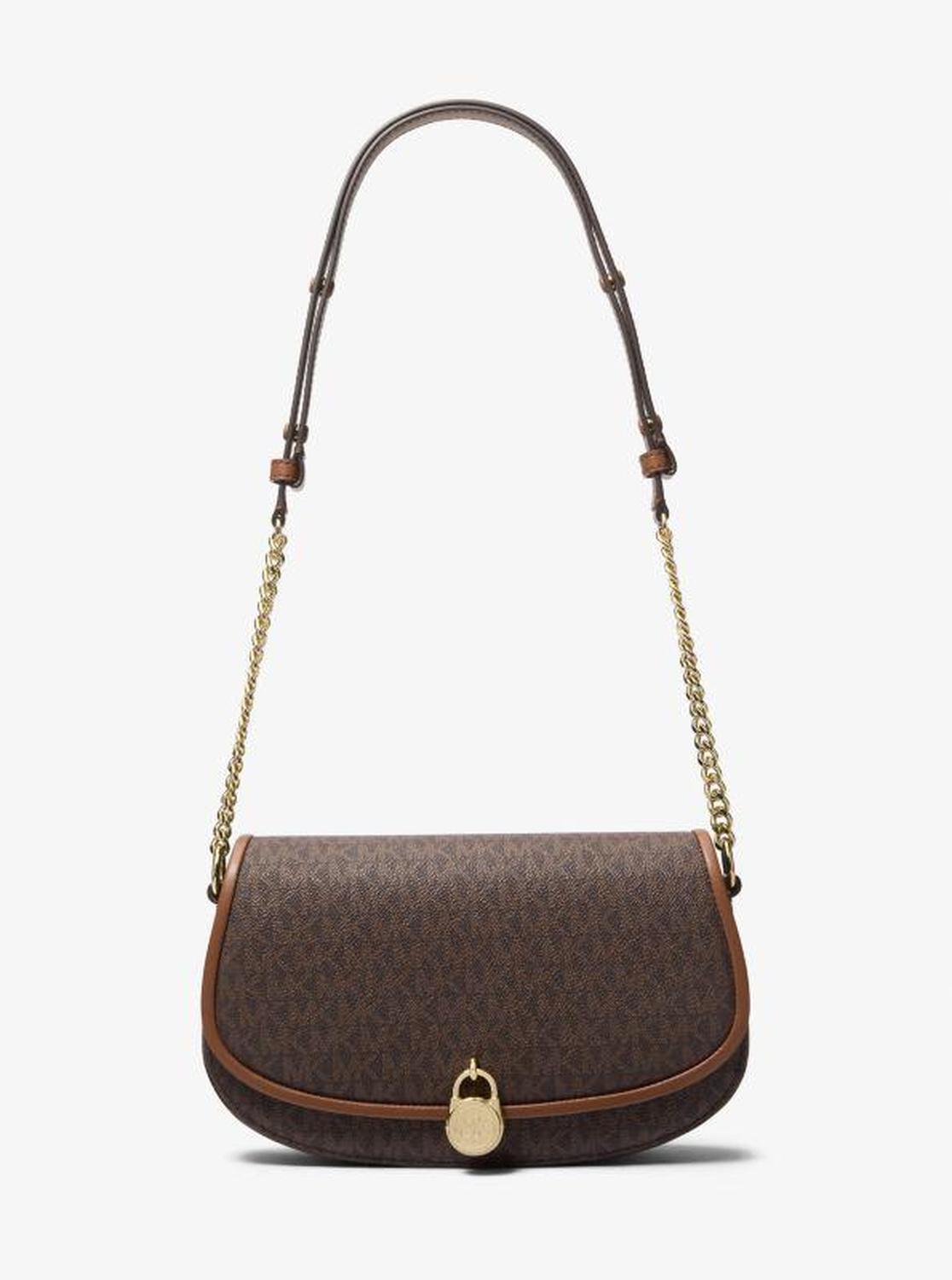 Mila Medium Signature Logo Messenger Bag