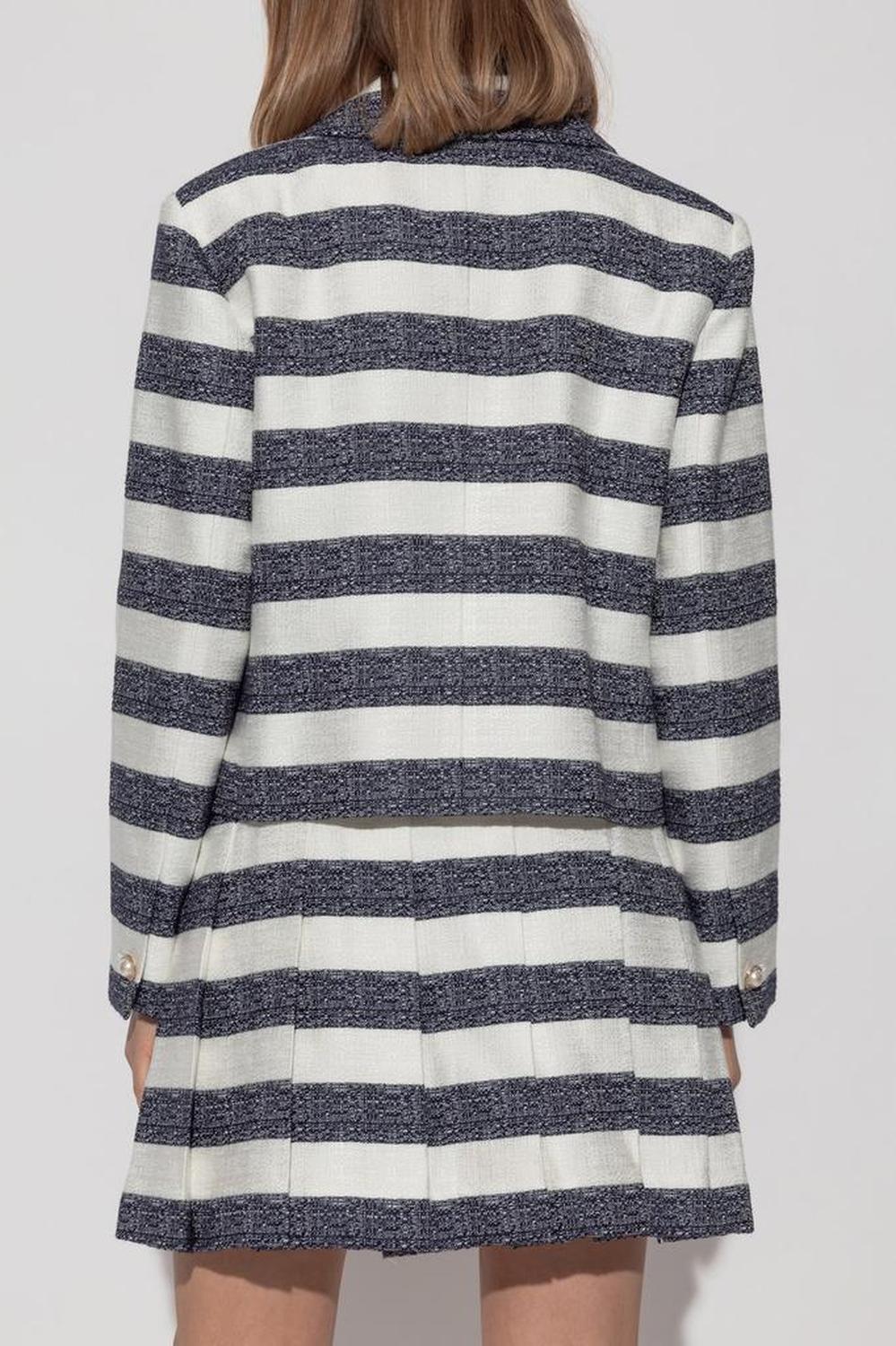 Kate Spade Striped Double-Breasted Jacket