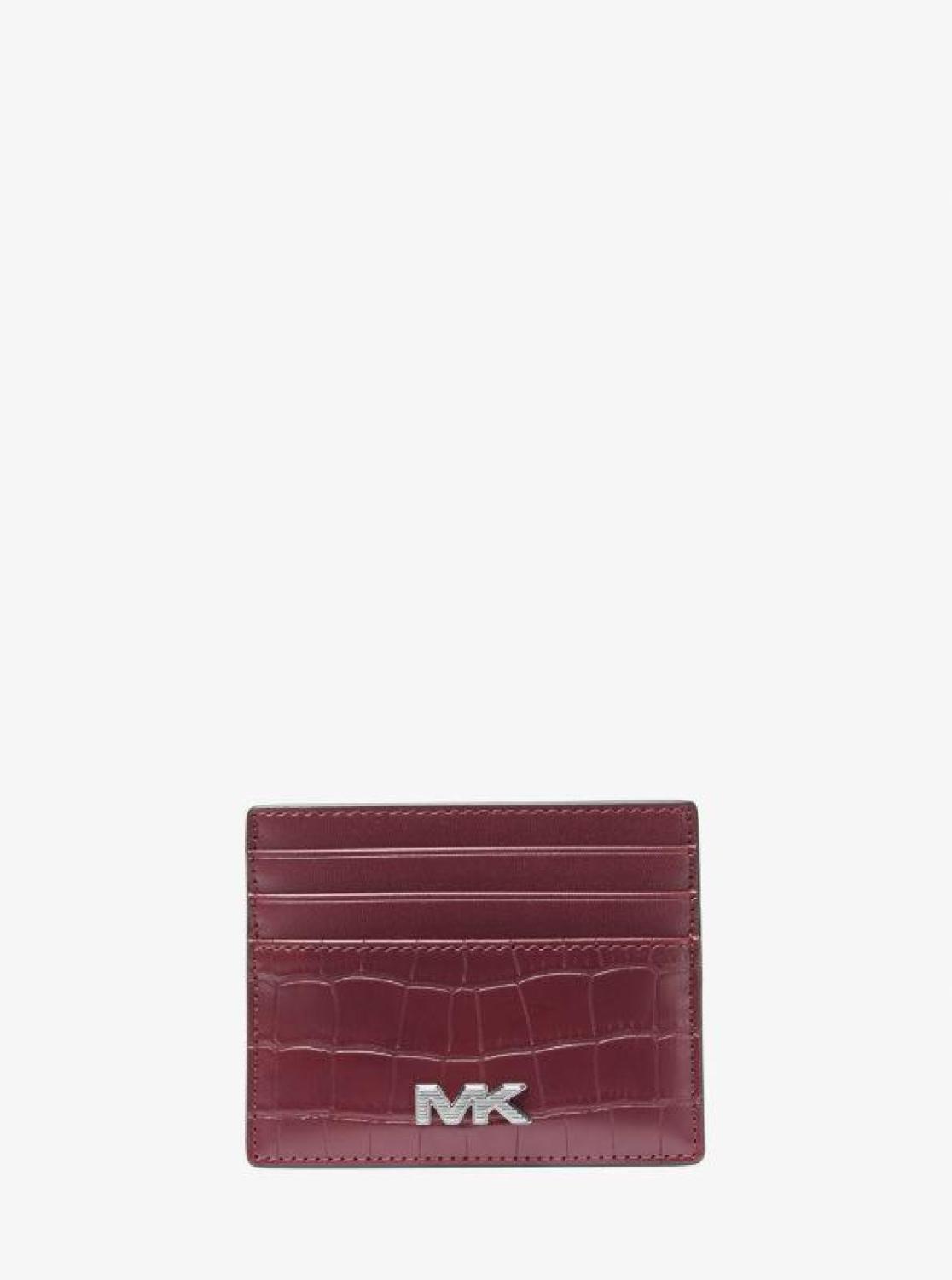 Rivington Crocodile-Embossed Tall Card Case