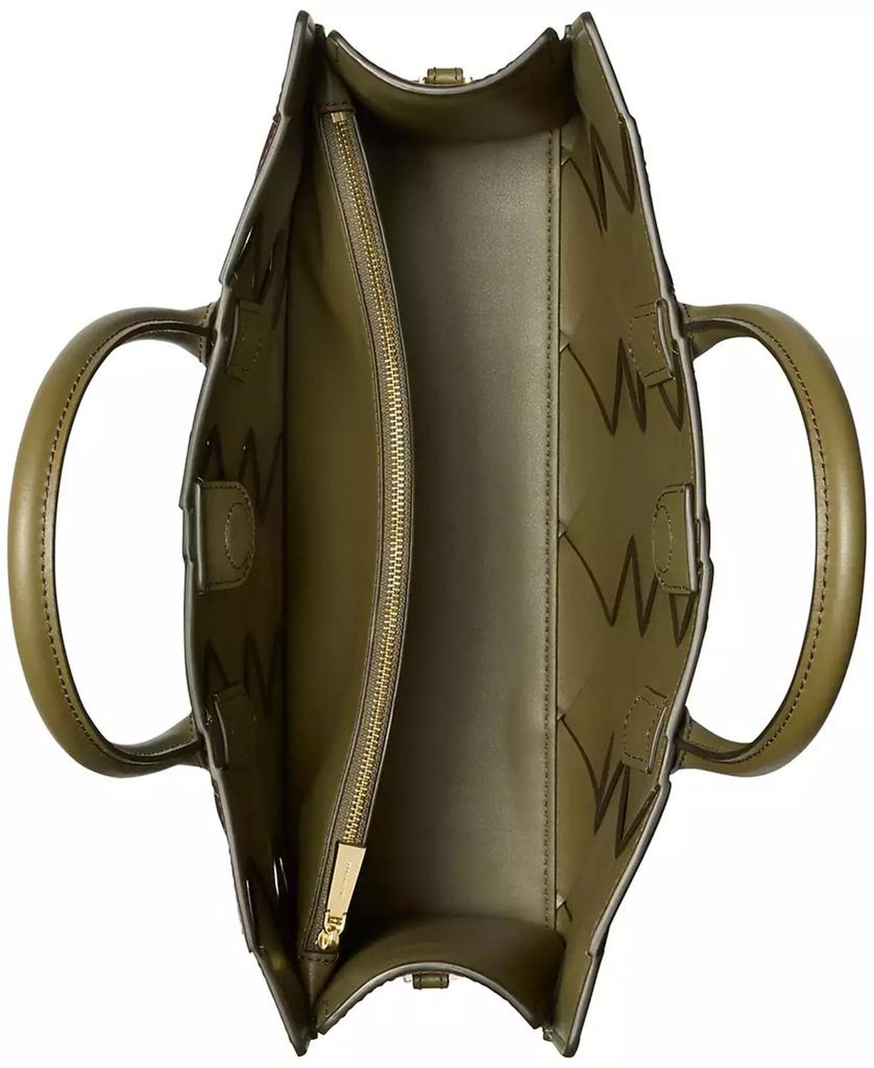 Scarlett Medium Woven Leather East West Satchel