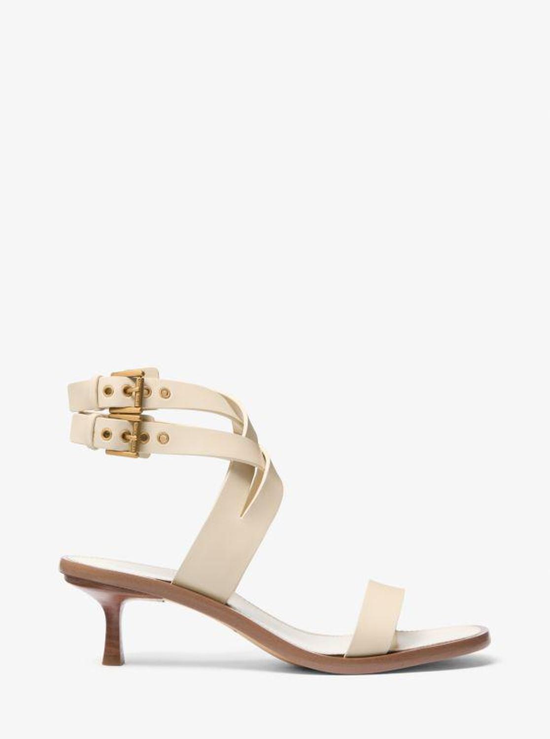 Irene Leather Kitten Heel Sandal