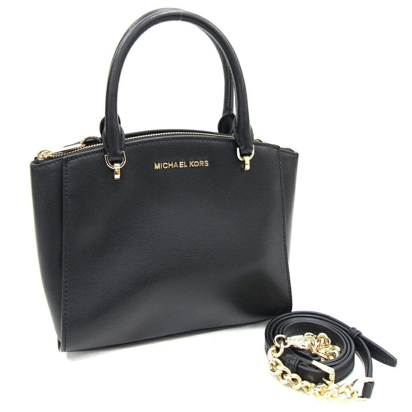 Leather Handbag Shoulder Bag (Pre-Owned)