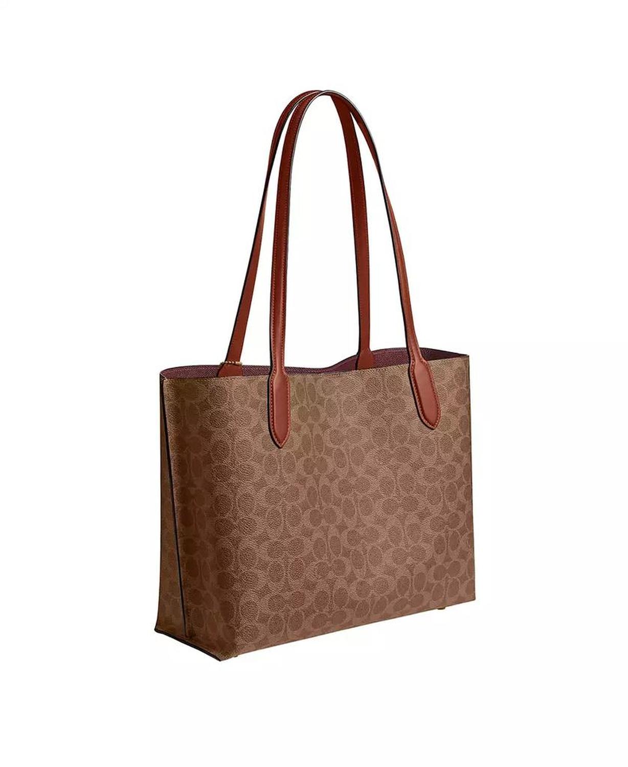 Signature Logo Willow Canvas Large Tote Bag