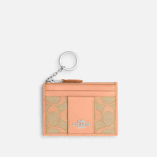 Coach Outlet Mini Skinny Id Case In Signature Jacquard