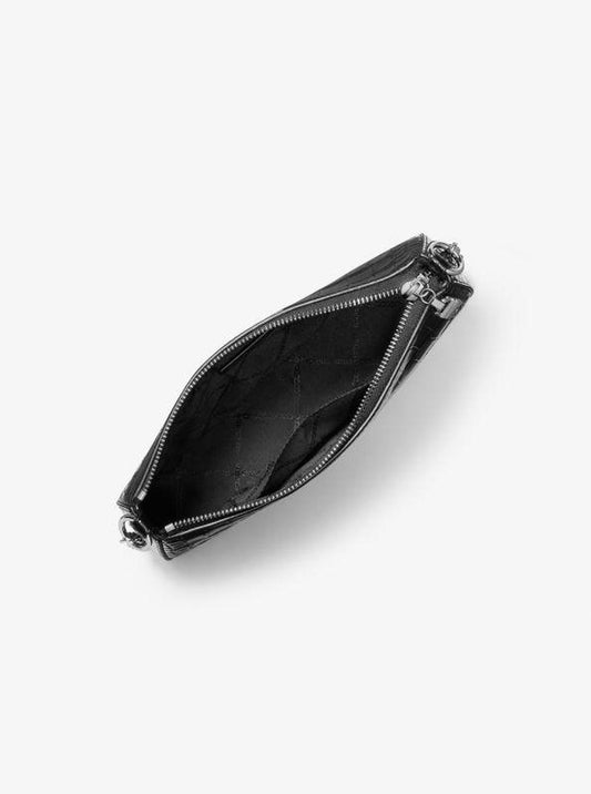 Empire Medium Crocodile Embossed Leather Chain-Link Pochette